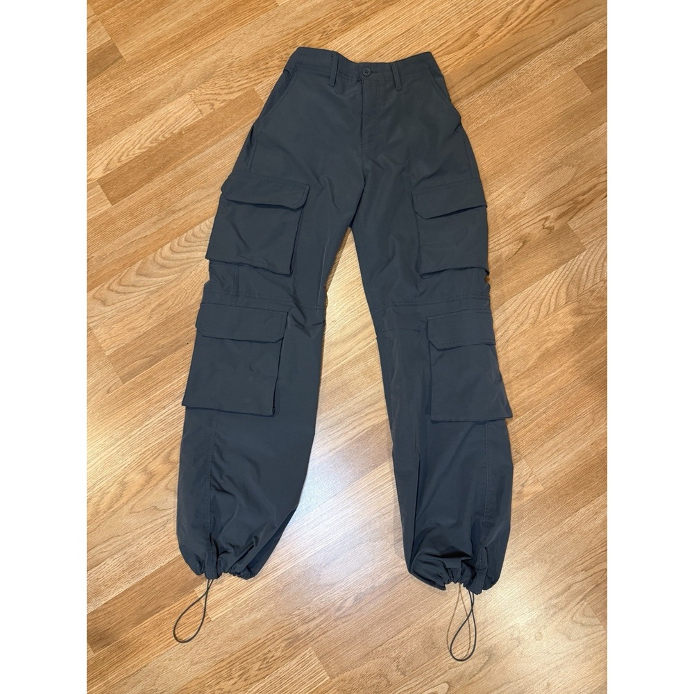 Love Tree Parachute Pants Gray Women's Small Wide Leg Cargo‎ Joggers Gorpcore
